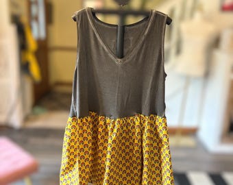 Hippie Shake Upcycled Baby Doll Tank Top Fits a Large to XXL