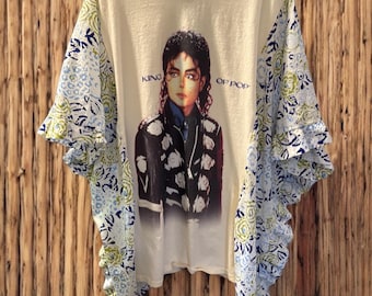 Michael Jackson Ruffle Top  OSFM OVERSIZED