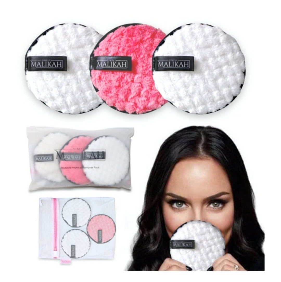 Reusable Makeup Remover Pads 3 Pack Set Large Double Sided for Face Eco