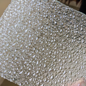 Clear Glass Sheet, Textured Stained Glass, 4&quot;x6&quot;