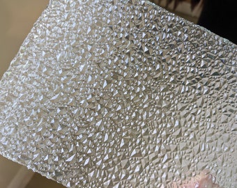 Clear Glass Sheet, Textured Stained Glass, 4"x6"