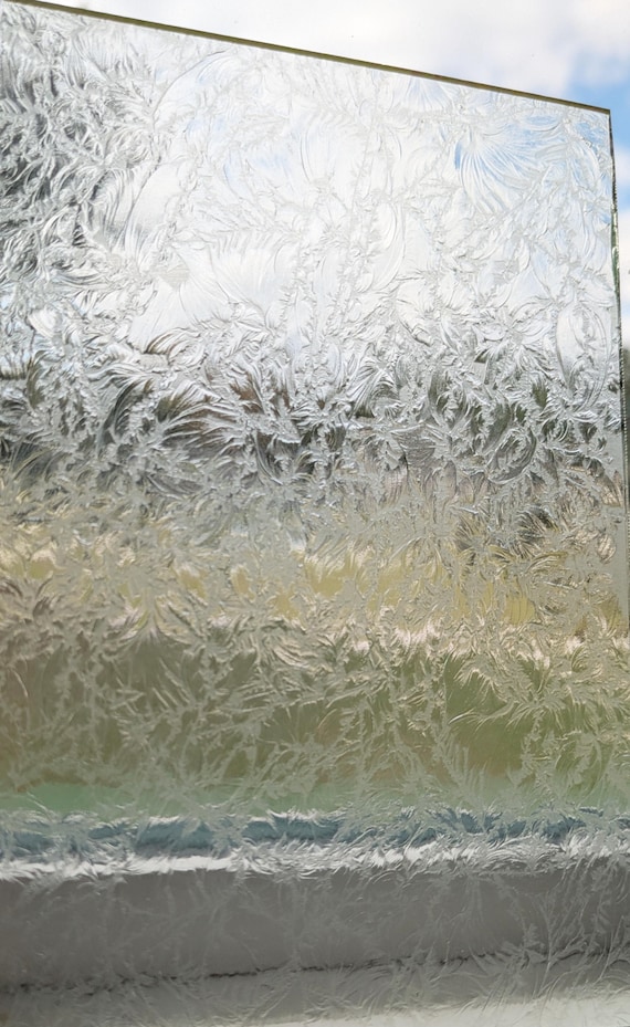 Glue Chip Clear Glass Sheet, Textured Stained Glass, 4x6"