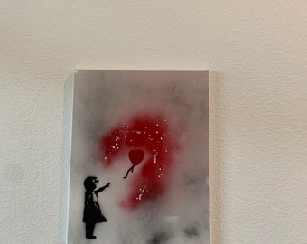 Banksy Inspired Graffiti Canvas Art Painting "Hope"