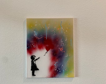 Banksy Inspired Graffiti Canvas Art Painting