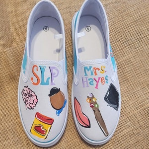 FREE Shipping - Custom Hand Painted SLP Shoes - Personalized Canvas Shoes - Different Shoe Options Available