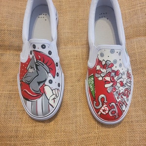 FREE Shipping - Custom Hand Painted School Spirit Shoes - Personalized Canvas Shoes - Different Shoe Options Available