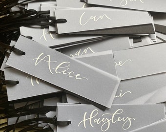 Vellum Tag Place Cards | The Tag Collection | Handwritten Calligraphy Place Cards | Name Cards | Place Settings | Wedding Place Cards