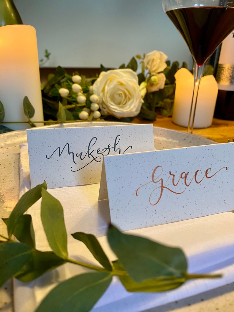 Place Cards The Natural Collection Handwritten Calligraphy Place Cards Name Cards Place Settings Wedding Place Cards image 3