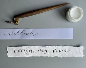 Vellum & Cotton Rag Place Cards | The Luxurious Collection | Handwritten Calligraphy Place Cards | Name Cards | Wedding Place Cards