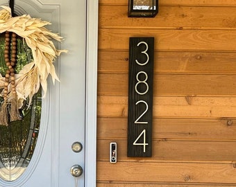 House Number Sign, Gift for Mom Personalized, Vertical Address Sign, House Address Plaque, New Home Gift