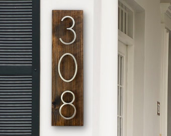 Outdoor Decor, House Number Sign, Address Plaque, Home Numbers, Vacation Home Number Sign, Personalized Wood Lake House Decor, Gift for Home