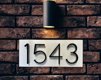 Personalized Number Plaque, White House Number Sign, Home Address Sign, House Address Plaque, Modern Floating Numbers, New Home Gift