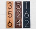 House Number Sign, Vertical Address Sign, House Address Plaque, Modern Floating Numbers, New Home Gift, Personalized Gift, CEDAR WOOD 