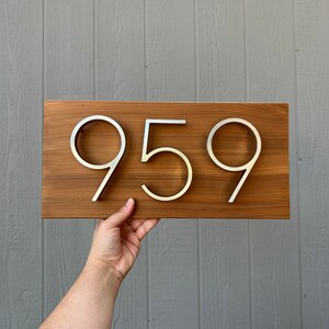 Address Sign For House, Horizontal Address Plaque, New Home Sign, House Numbers Modern Black, First Home Gifts For Couple, Wood Address Sign Early American