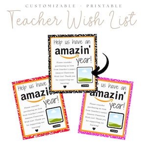 Back to School Wunschliste für Lehrer - QR-Code fertig - Amazon
