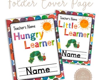 Eric Carle Hungry Caterpillar Inspired Binder Cover for Classroom Take-Home Binders/Folders