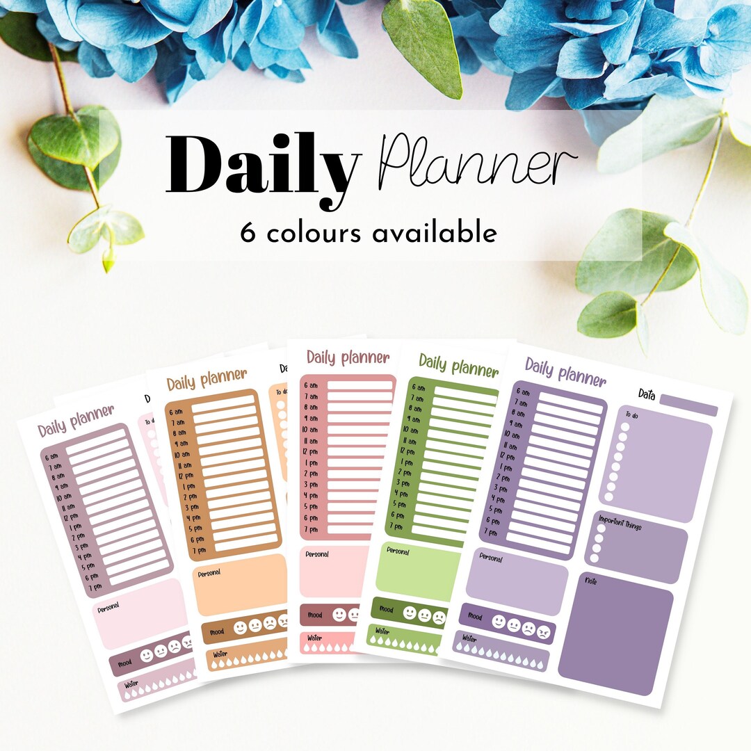 Daily Schedule Printable Etsy