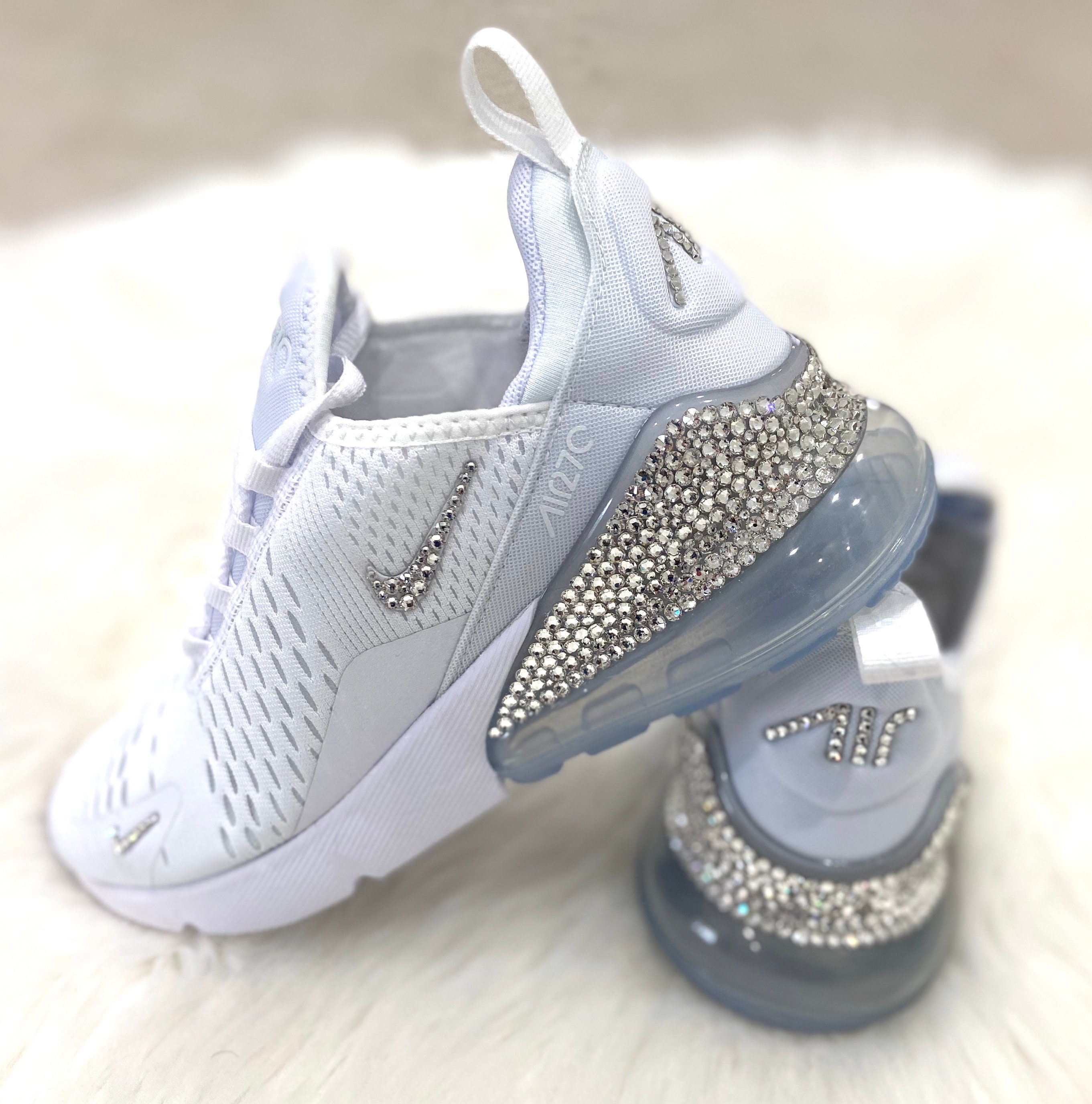 Nike Air Max 270 White Custom Swarovski 