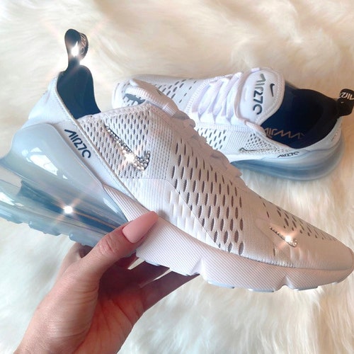 Swarovski Women's Air Max 270 White Arctic Punch Sneakers - Etsy