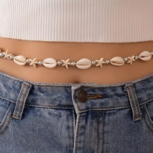 Starfish and shell body chain