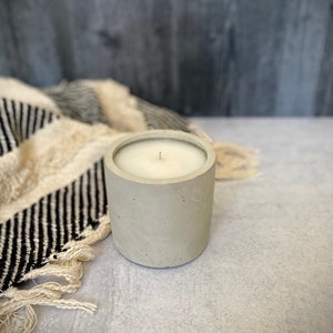 Large  Concrete Candle | Modern | Cement | Reusable | Concrete Candle | Cement Candle | Luxury Candle | Soy | Vessel | Wax Refill