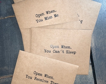 Open When Letters