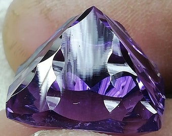 Amatista de talla rara/Talla mixta cóncava/Piedra de amatista original, gema natural, forma cuadrada cojín/Piedra de talla hermosa/Amatista de calidad AAA