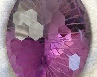 Corte de panal con tallado/Amatista de la mejor calidad/Ideal para colgantes/Natural/Amatista natural AAA+/Piedra preciosa de amatista/Óvalo facetado suelto