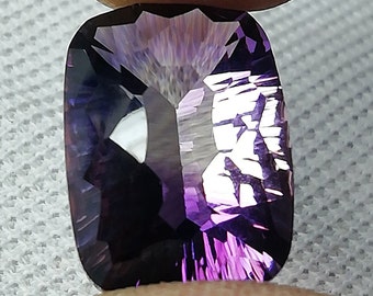 Ametrina de alta calidad, Ametrina rectangular cóncava AAA+, Ametrina morada, Ametrina cóncava natural, Ametrina rectangular de corte especial, Ametrina suelta.