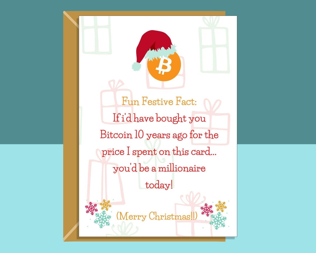 Funny Bitcoin Christmas Card - Personalised - for Him or for Her - Cheeky -  Crypto - for Xmas - Customised - Etsy