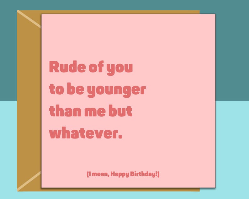 Funny personalised birthday card for friend, sister, bestie, cousin, colleague
