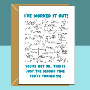 Funny 50th Birthday Card - Personalised inside if required - For Him or For Her - Perfect greetings card for someone turning 50 years old