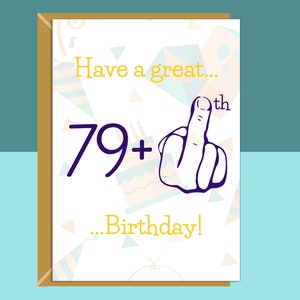 Divertida tarjeta de cumpleaños número 80 - Para él o para ella - Para cumplir 80 años - Idea para mamá o papá, abuela o abuelo - Se puede personalizar