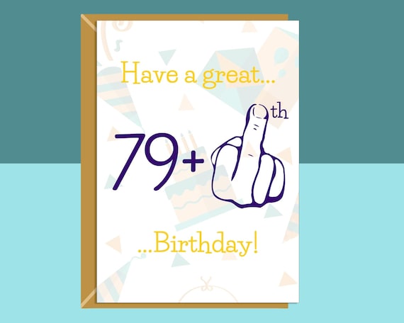 Lustige Geburtstagskarte Zum 80. – „79 + 1 Today“, Innen Blanko, Plastikfrei