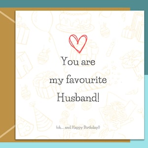Cartão de aniversário engraçado do marido Cartão de aniversário - Pode ser personalizado - Ideal para o marido - Cartão personalizado