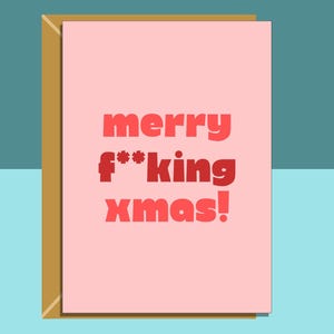Carte de Noël personnalisée amusante pour votre ami, meilleure amie, maman, sœur, cousine ou toute autre personne ayant un sens de l'humour très direct ce Noël.
