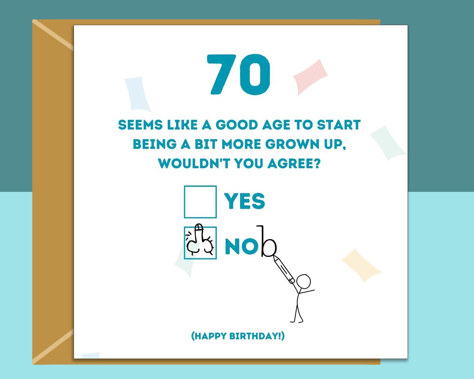 Funny 70th Birthday Card - Personalised Inside If Required - for Him or ...