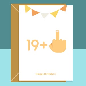 Cartão engraçado de aniversário de 20 anos - Para ele ou ela - Ideal para amigo, colega, irmão, irmã, qualquer pessoa que complete 20 anos - Pode ser personalizado