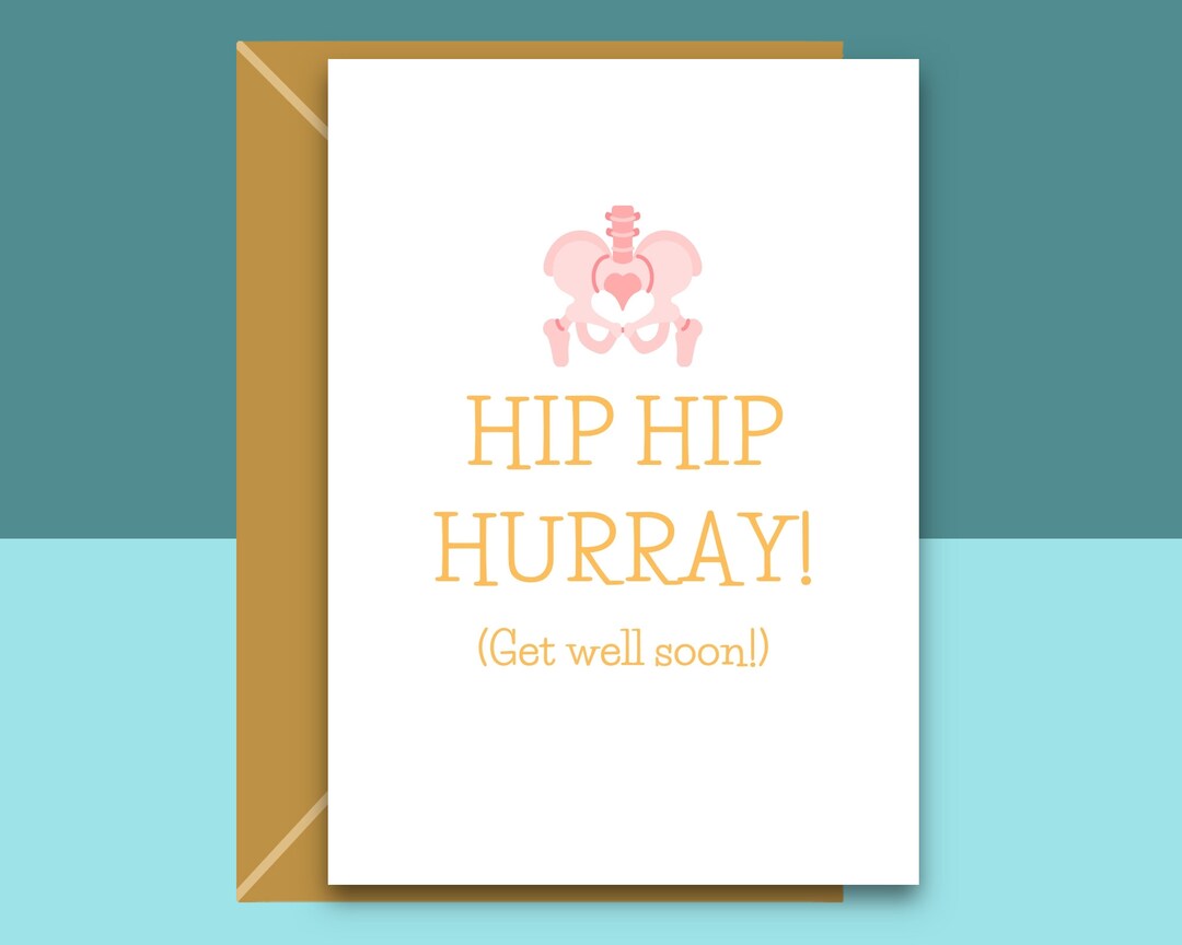 Funny Hip Replacement Surgery Recovery Card - Good Luck & Congrats On Your New Hip - Swizzoo