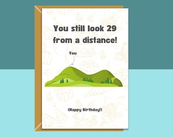 Carte d'anniversaire amusante pour le 30e anniversaire - Personnalisée à l'intérieur si nécessaire - Pour lui ou pour elle - Carte de voeux parfaite pour quelqu'un qui fête ses 30 ans