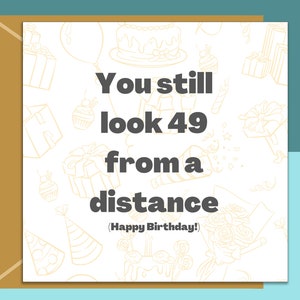 Funny 50th Birthday Card - Personalised inside if required - For Him or For Her - Perfect greetings card for someone turning 50 years old