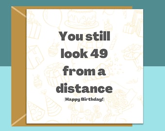 Grappige 50e verjaardagskaart - Gepersonaliseerd binnen indien nodig - Voor hem of voor haar - Perfecte wenskaart voor iemand die 50 jaar oud wordt