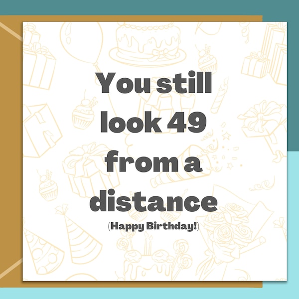 Funny 50th Birthday Card - Personalised inside if required - For Him or For Her - Perfect greetings card for someone turning 50 years old