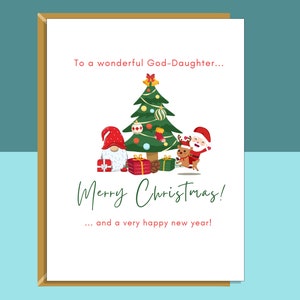 Cartão de Natal da Afilhada - Cartão de Natal personalizado ideal para a sua Afilhada