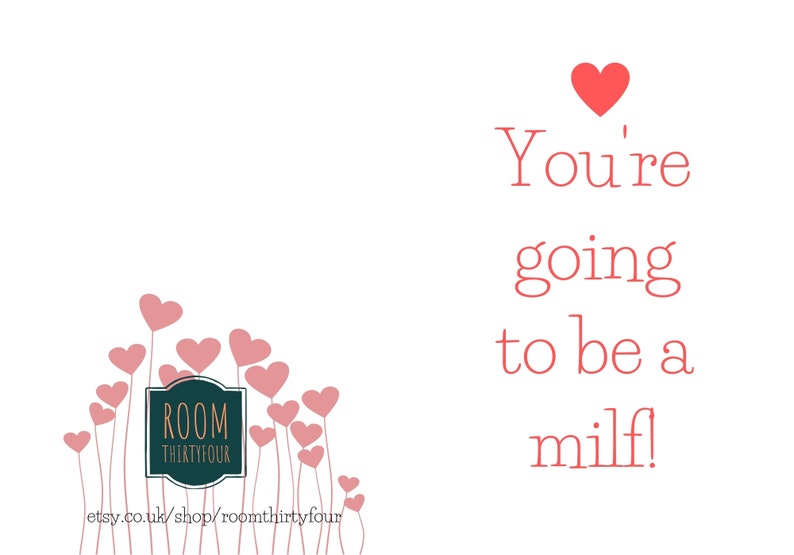 Funny Baby shower Milf Card For mums to be.