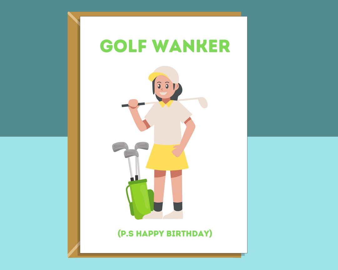 Funny Golf Birthday Card for Her Can Be Personalised Golf Etsy UK