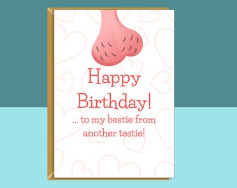 Tarjeta de cumpleaños divertida para tu mejor amiga - Tarjeta personalizada para tu mejor amiga - Tarjeta grosera ideal para tu pareja