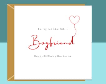 Biglietto di compleanno per fidanzato - Personalizzato - Per lui - BF - Per il suo compleanno - Da fidanzata o fidanzato