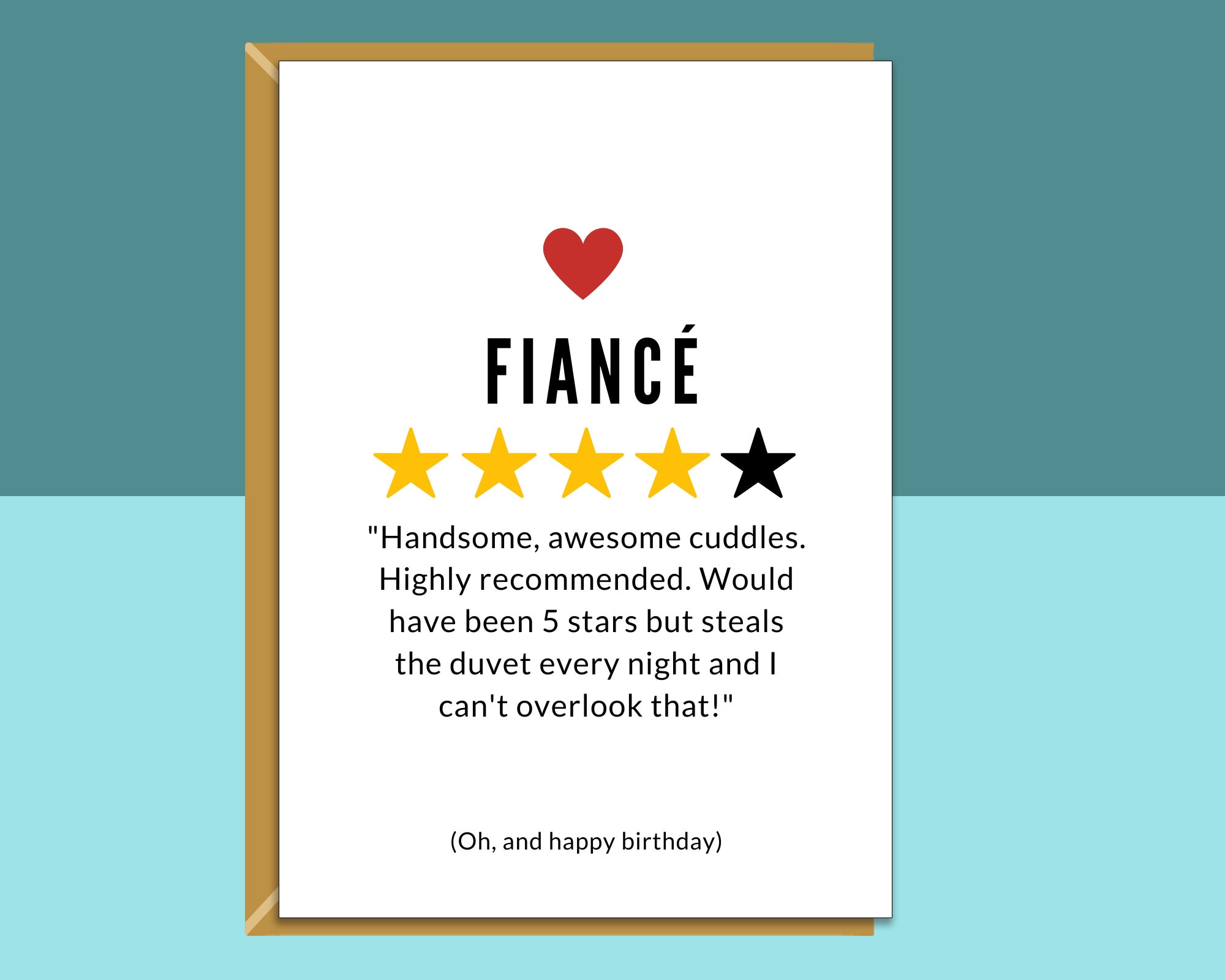 Gift - Funny Birthday Card For A Fiancé Or Fiancée - Denmark - View #7