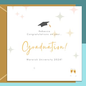 Carte de remise de diplôme personnalisée - Pour lui ou pour elle - Pour une université, un diplôme, une maîtrise, un collège, un doctorat, une faculté de droit ou plus - Cadeau pour diplômé
